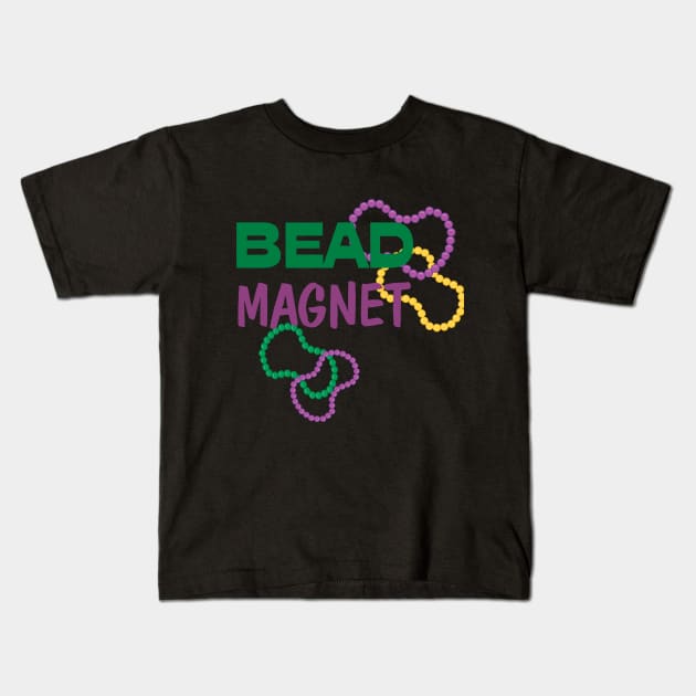 Bead Magnet - Mardi Gras Kids T-Shirt by PeppermintClover